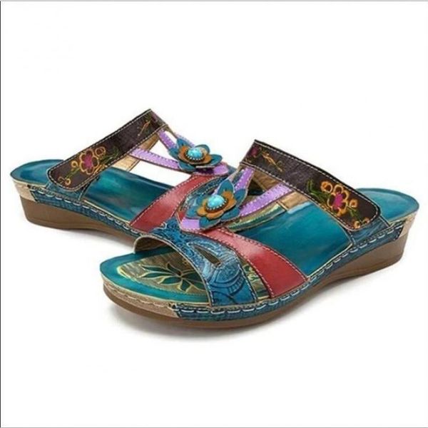 slippers 2021 summer cool and comfortable flower print wedge round head women's sandals, Black
slippers 2021 summer cool and comfortable flower print wedge round head women's sandals, Black