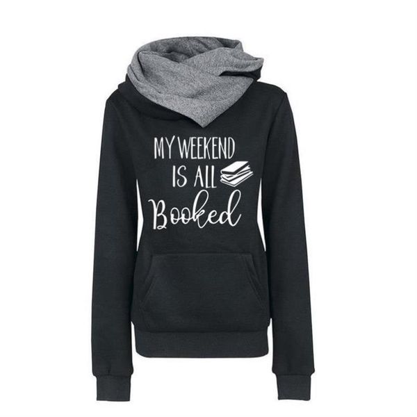 women's hoodies & sweatshirts for women lapel hooded my weekend is all booked letters print sweatshirt femmes pockets, Black
women's hoodies & sweatshirts for women lapel hooded my weekend is all booked letters print sweatshirt femmes pockets, Black