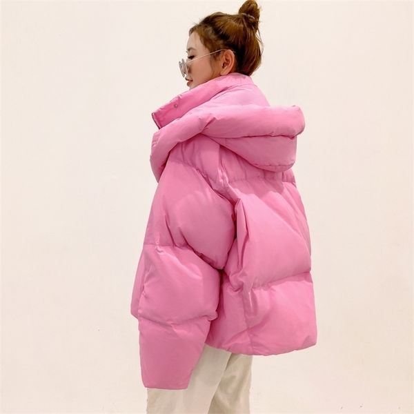 winter jacket women's warm fashion candy color long thick parka coat korean loose hooded 210922, Black
winter jacket women's warm fashion candy color long thick parka coat korean loose hooded 210922, Black