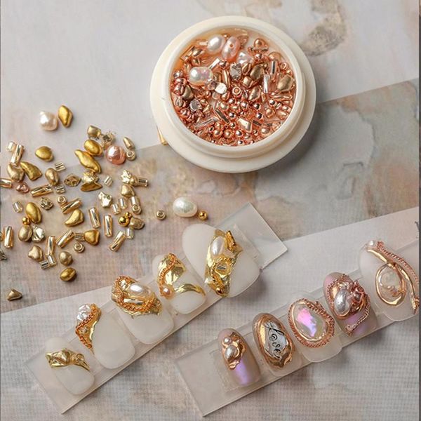 1box natural shaped pearls sea shell stone nail studs nails art parts for uv gel polish decoration of accessories decorations, Silver;gold
1box natural shaped pearls sea shell stone nail studs nails art parts for uv gel polish decoration of accessories decorations, Silver;gold
