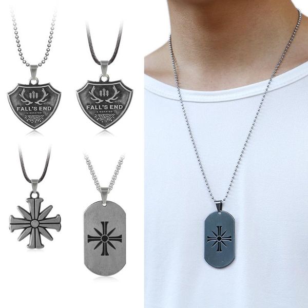pendant necklaces game far cry 5 cross dogtag metal black gun men's necklace bead rope chain chaveiro llaveros jewelry, Silver
pendant necklaces game far cry 5 cross dogtag metal black gun men's necklace bead rope chain chaveiro llaveros jewelry, Silver