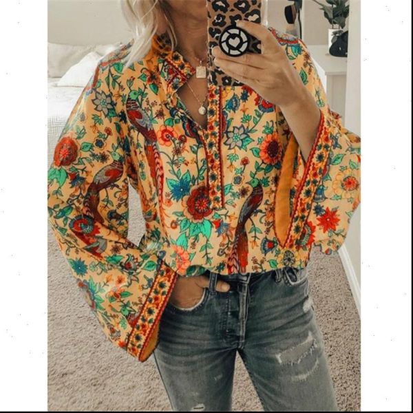 women blouses long sleeve loose floral print shirts autumn clothes casual button blouse office lady summer chiffon and, White
women blouses long sleeve loose floral print shirts autumn clothes casual button blouse office lady summer chiffon and, White