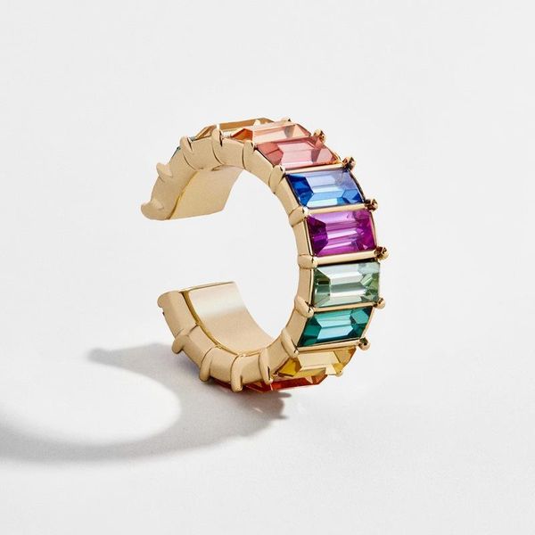 clip-on & screw back 1pc clip earring pave colorful crystal jeweled mini cuff geometric c shape earclip ladies ear fashion brand women jewel, Silver
clip-on & screw back 1pc clip earring pave colorful crystal jeweled mini cuff geometric c shape earclip ladies ear fashion brand women jewel, Silver