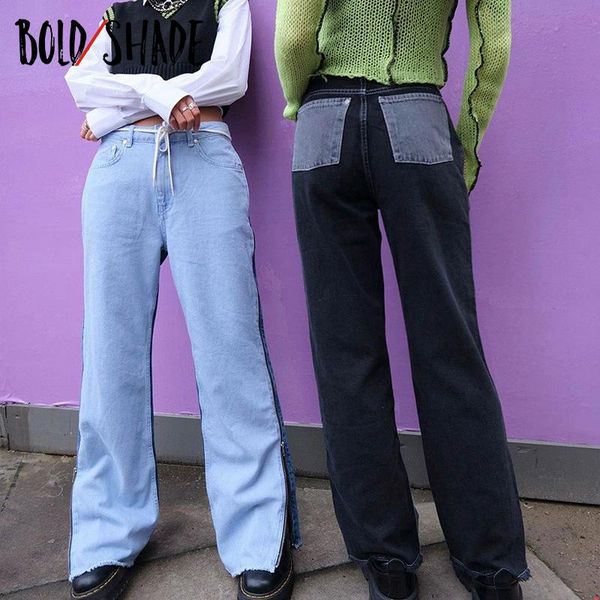 bold shade 90s vintage denim boyfriend jeans patchwork streetwear skater style baggy pants grunge indie high waist trousers women's, Blue
bold shade 90s vintage denim boyfriend jeans patchwork streetwear skater style baggy pants grunge indie high waist trousers women's, Blue