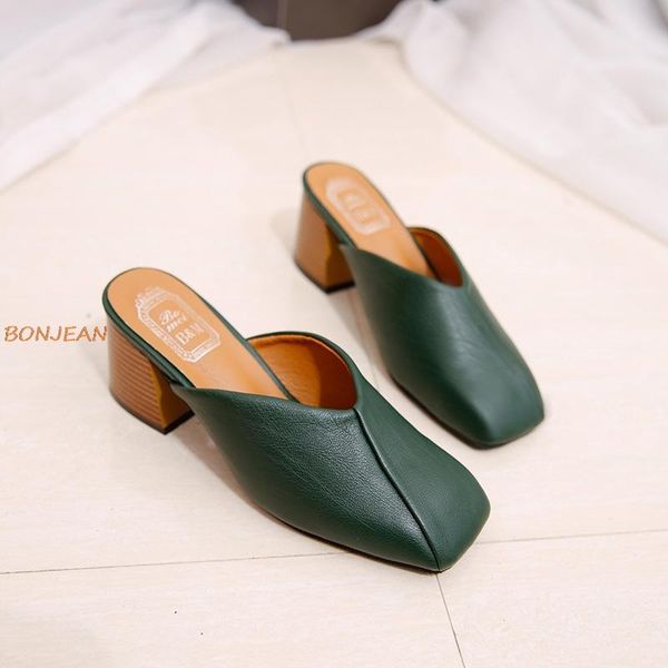 slippers brand designer woman mules shoes high heels flip flops square toe v open wedges leather slides women, Black
slippers brand designer woman mules shoes high heels flip flops square toe v open wedges leather slides women, Black