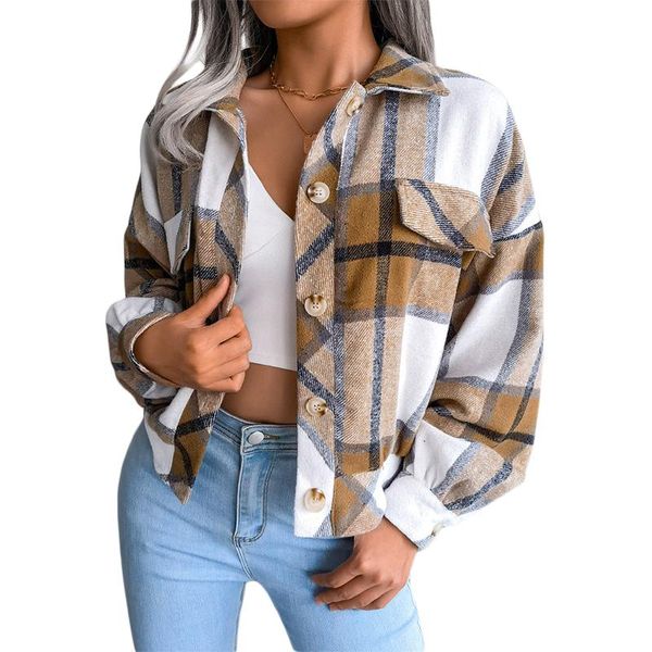women's jackets xingqing women plaid shirt autumn warm female jacket checked coat casual turn-down collar long sleeve loose outwear, Black;brown
women's jackets xingqing women plaid shirt autumn warm female jacket checked coat casual turn-down collar long sleeve loose outwear, Black;brown
