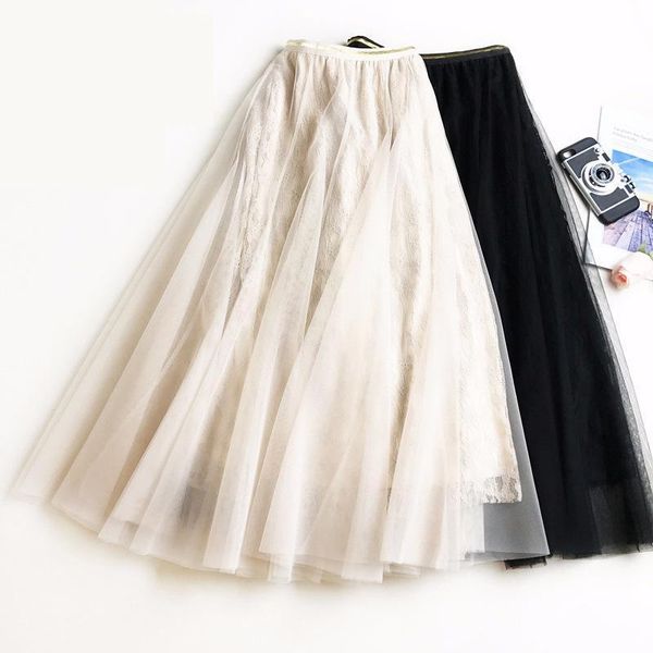 skirts 2021 autumn arrival lace skirt high waist long for women stitching tulle 3 colors available, Black
skirts 2021 autumn arrival lace skirt high waist long for women stitching tulle 3 colors available, Black