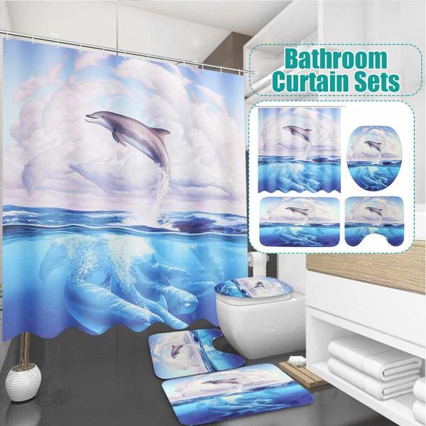 shower curtains bathroom curtain set dolphin landscape print waterproof toilet lid cover non-slip bath mat rug durable
shower curtains bathroom curtain set dolphin landscape print waterproof toilet lid cover non-slip bath mat rug durable