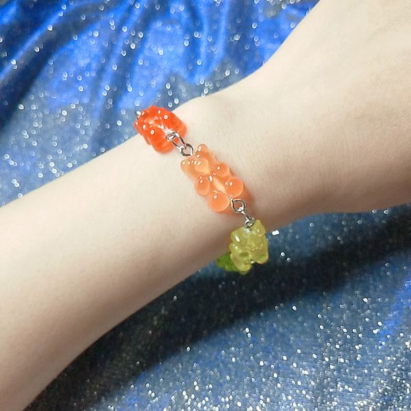 cute bear bracelet multicolor transparent resin cartoon animal bracelet, Golden;silver
cute bear bracelet multicolor transparent resin cartoon animal bracelet, Golden;silver