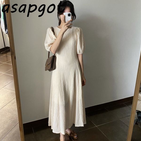temperament elegant chic korean solid retro o neck lantern short sleeve pleated dress women long loose vestido feminino fashion 210429, Black;gray
temperament elegant chic korean solid retro o neck lantern short sleeve pleated dress women long loose vestido feminino fashion 210429, Black;gray