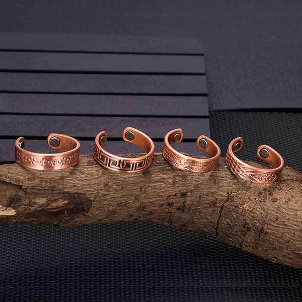 magnetic pure copper s 6mm vintage open cuff adjustable magnet wedding bands energy finger ring for women men, Silver
magnetic pure copper s 6mm vintage open cuff adjustable magnet wedding bands energy finger ring for women men, Silver