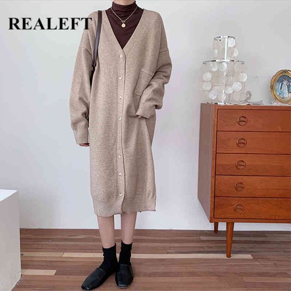 autumn winter stylish oversized women's long cardigans knitted buttons chic sweaters outwear female pocket 210428, White
autumn winter stylish oversized women's long cardigans knitted buttons chic sweaters outwear female pocket 210428, White