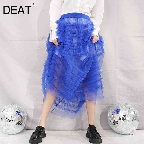 high elastic waist wine red mesh ruffles perspective half-body skirt women fashion tide spring summer 1s771 210421, Black
high elastic waist wine red mesh ruffles perspective half-body skirt women fashion tide spring summer 1s771 210421, Black