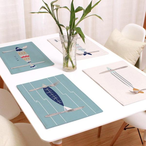 mats & pads linen placemat table mat fish print nordic for kitchen dining disc bowl coasters home decor 44x28cm 2/4/6pcs
mats & pads linen placemat table mat fish print nordic for kitchen dining disc bowl coasters home decor 44x28cm 2/4/6pcs