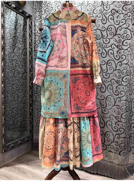 skirt women's spring fashion 2 pc ladies vintage print front short back long shirts+maxi gown skirt set, White
skirt women's spring fashion 2 pc ladies vintage print front short back long shirts+maxi gown skirt set, White