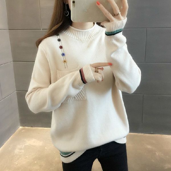 women sweater high elastic solid turtleneck fall winter fashion slim hight bottoming knitted pullovers 210428, White;black
women sweater high elastic solid turtleneck fall winter fashion slim hight bottoming knitted pullovers 210428, White;black