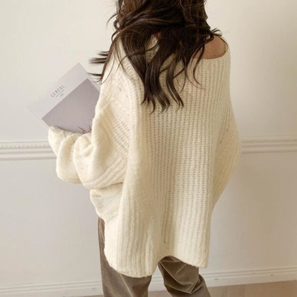 autumn winter casual solid full sweaters loose minimalist korean v neck pullovers women 210513, White;black
autumn winter casual solid full sweaters loose minimalist korean v neck pullovers women 210513, White;black