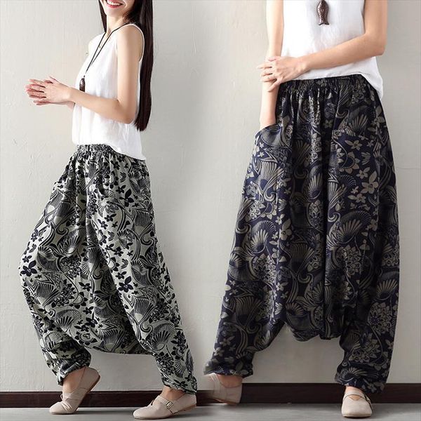 plus size loose cotton womens capri linen print drop crotch harem bloomers lantern trousers aladdin indian nepal baggy gd738, Black;white
plus size loose cotton womens capri linen print drop crotch harem bloomers lantern trousers aladdin indian nepal baggy gd738, Black;white