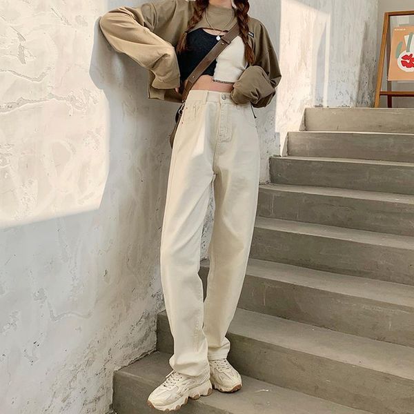women's jeans high waist spring fashion women pants beige wide leg straight harajuku streetwear casual trousers jean femme, Blue
women's jeans high waist spring fashion women pants beige wide leg straight harajuku streetwear casual trousers jean femme, Blue