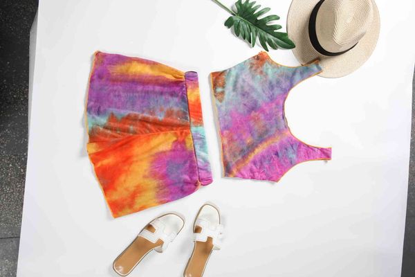 Plus size Dresses Hy335020# Loose Large Tie Dyed Thin Short Skirt Vest Suit Beach Casual Wear, Orange
Plus size Dresses Hy335020# Loose Large Tie Dyed Thin Short Skirt Vest Suit Beach Casual Wear, Orange