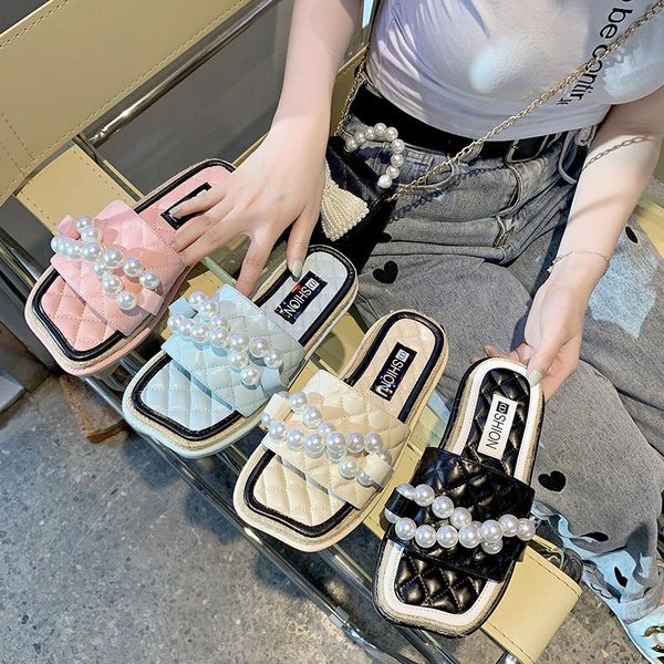 slippers low soft square toe string bead women luxury shoes slides pantofle shale female beach comfort designer flat 2021 sabot, Black
slippers low soft square toe string bead women luxury shoes slides pantofle shale female beach comfort designer flat 2021 sabot, Black