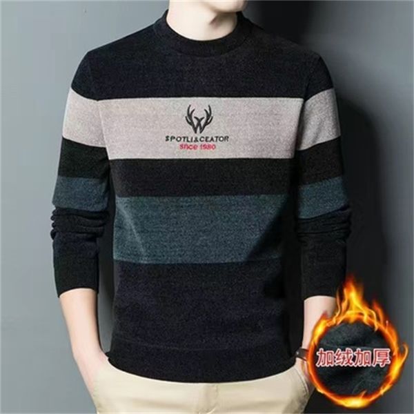 autumn and winter men's chenille knitted plush thickened sweater warm et round neck bottomed shirt, Black
autumn and winter men's chenille knitted plush thickened sweater warm et round neck bottomed shirt, Black