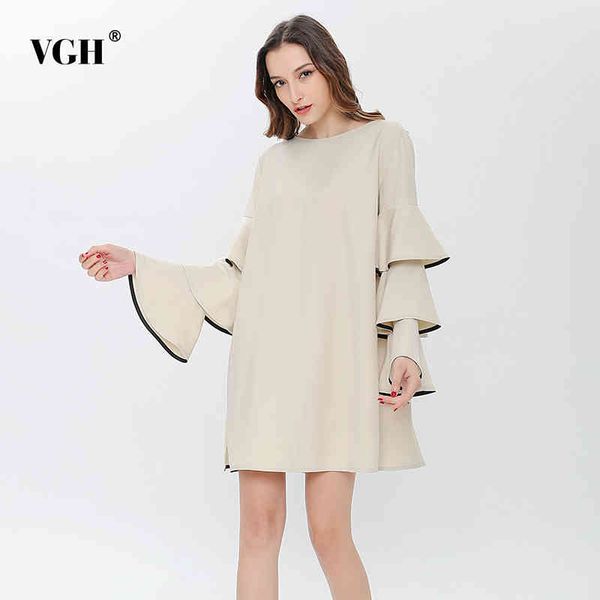 vgh patchwork casual dress for women o neck flare long sleeve loose temperament mini dresses female fashion clothing autumn 210421, Black;gray
vgh patchwork casual dress for women o neck flare long sleeve loose temperament mini dresses female fashion clothing autumn 210421, Black;gray