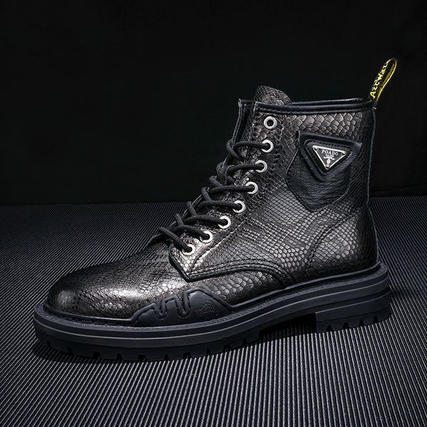 winter martin boots leather high motorcycle printed korean fashion boots men's thick soled men's shoes, Black
winter martin boots leather high motorcycle printed korean fashion boots men's thick soled men's shoes, Black