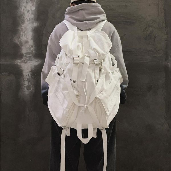 fashion korean backpack female canvas white ribbon large capacity functional wind street racket tooling bag male student
fashion korean backpack female canvas white ribbon large capacity functional wind street racket tooling bag male student