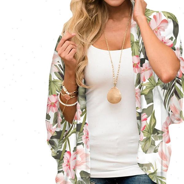 floral printed chiffon flowy womens shirt kimono cardigan casual loose plus size half sleeve sun protection ropa mujer, White
floral printed chiffon flowy womens shirt kimono cardigan casual loose plus size half sleeve sun protection ropa mujer, White