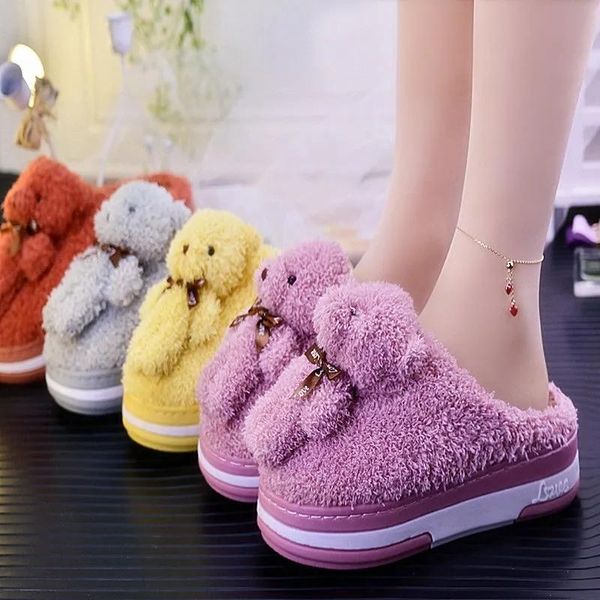 slippers girls floor platform ladies sweet bear kroean version style indoor velvet shoes for womens, Black
slippers girls floor platform ladies sweet bear kroean version style indoor velvet shoes for womens, Black