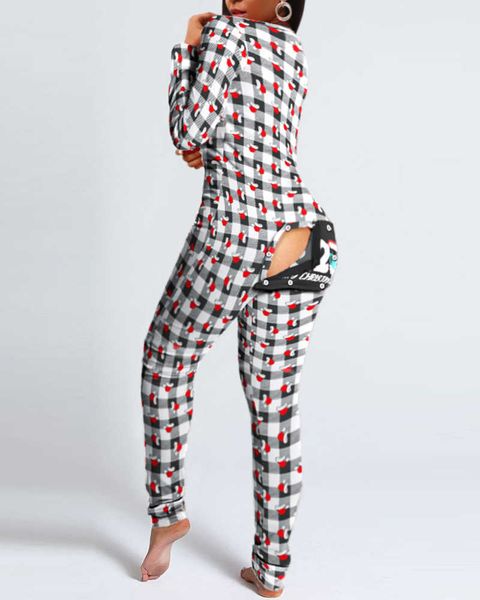 women fashion casual v neck adults pajamas homewear christmas hat plaid print long sleeve overalls buttoned design jumpsuits 210716, Black;white
women fashion casual v neck adults pajamas homewear christmas hat plaid print long sleeve overalls buttoned design jumpsuits 210716, Black;white