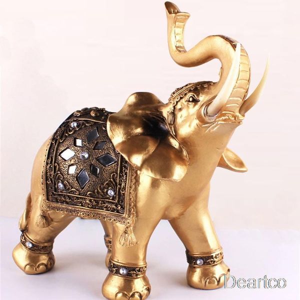 home gift golden resin elephant statue lucky elegant trunk wealth figurine crafts ornaments
home gift golden resin elephant statue lucky elegant trunk wealth figurine crafts ornaments