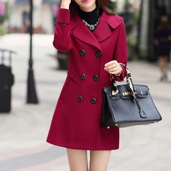 women's wool & blends cbucyi 4 colors plus size overcoat female jacket slim double breasted turn-down collar long jackets coats women c, Black
women's wool & blends cbucyi 4 colors plus size overcoat female jacket slim double breasted turn-down collar long jackets coats women c, Black
