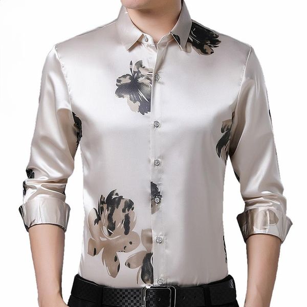 men's casual shirts 2021 brand long sleeve men social shirt spring streetwear floral dress mens slim regular fit clothes fashions, White;black
men's casual shirts 2021 brand long sleeve men social shirt spring streetwear floral dress mens slim regular fit clothes fashions, White;black