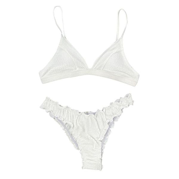 women's swimwear solid rit bar halter bikini set v neck split swimsuit women 2021 backless low waist back buckle beachwear biquini a50, White;black
women's swimwear solid rit bar halter bikini set v neck split swimsuit women 2021 backless low waist back buckle beachwear biquini a50, White;black