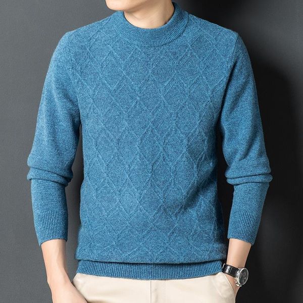 men's sweaters 100% pure wool padded long sleeve high-end warm pullover knitted round neck sweater., White;black
men's sweaters 100% pure wool padded long sleeve high-end warm pullover knitted round neck sweater., White;black