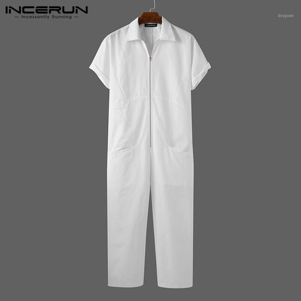 man casual loose zipper long trousers streetwear incerun leisure solid overalls jumpsuit men short sleeve lapel neck rompers 5xl men's, Black
man casual loose zipper long trousers streetwear incerun leisure solid overalls jumpsuit men short sleeve lapel neck rompers 5xl men's, Black