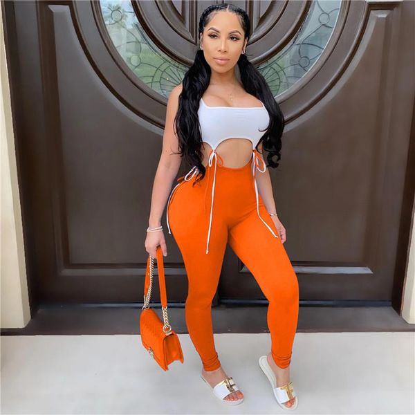women's jumpsuits & rompers sleeveless jumpsuit 2021 summer women fitness hollow lace up long bodysuit skinny jogger one piece, Black;white
women's jumpsuits & rompers sleeveless jumpsuit 2021 summer women fitness hollow lace up long bodysuit skinny jogger one piece, Black;white