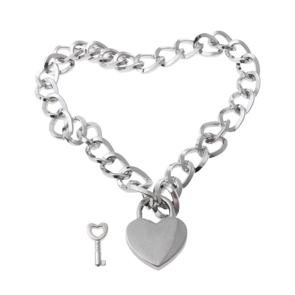 pendant necklaces women fashion harajuku handmade gold-color link chain necklace punk choker beauty lock collar belt torques club par, Silver
pendant necklaces women fashion harajuku handmade gold-color link chain necklace punk choker beauty lock collar belt torques club par, Silver
