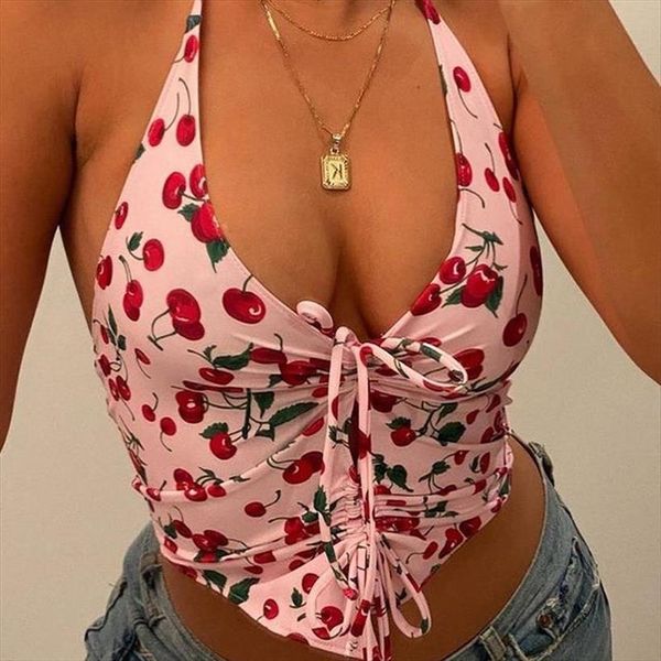 cherry printed crop y2k womens camis aesthetic halter ruched tie up women vintage sweats holiday 90s vests, White
cherry printed crop y2k womens camis aesthetic halter ruched tie up women vintage sweats holiday 90s vests, White