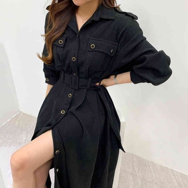 casual dresses onalippa autumn dress korean retro temperament lapel single-breasted lace-up waist slimming long-sleeved tooling vestidos tqm, Black;gray
casual dresses onalippa autumn dress korean retro temperament lapel single-breasted lace-up waist slimming long-sleeved tooling vestidos tqm, Black;gray