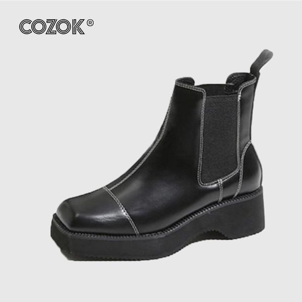 boots women ankle woman fashion 2021 thick bottom footwear female platform wedge shoes ladies autumn women's short, Black
boots women ankle woman fashion 2021 thick bottom footwear female platform wedge shoes ladies autumn women's short, Black
