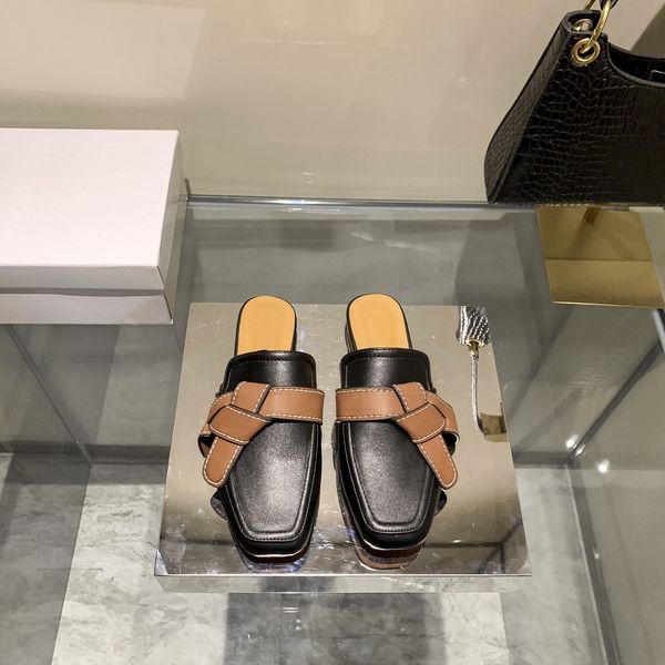 thick heels without baotou half slippers women's summer wear fashion new flat shoes mule sandals 01, Black
thick heels without baotou half slippers women's summer wear fashion new flat shoes mule sandals 01, Black