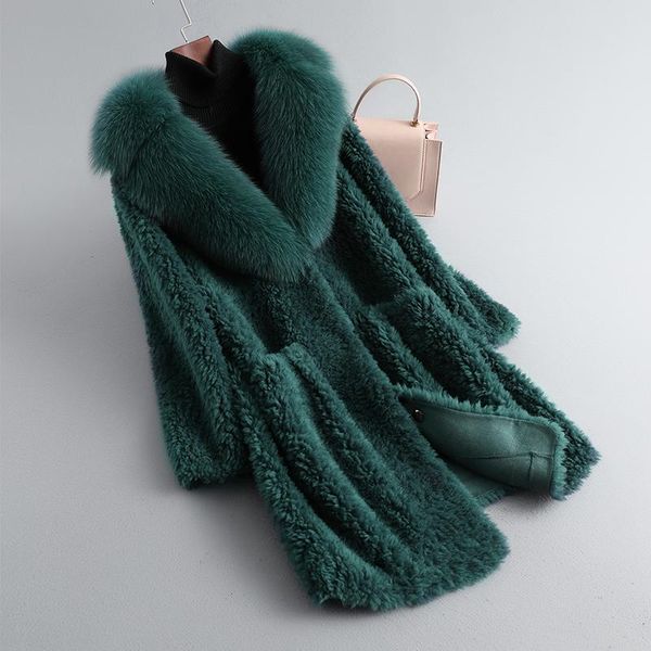 women's fur & faux 2021 real coat female 100% wool woman jacket korean winter clothes women collar abrigos mujer invierno pph2933, Black
women's fur & faux 2021 real coat female 100% wool woman jacket korean winter clothes women collar abrigos mujer invierno pph2933, Black
