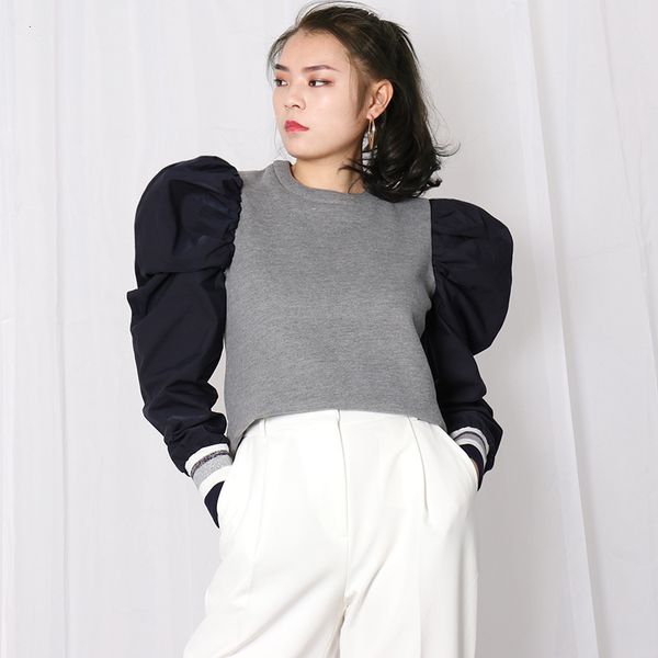 hoodies msxu 2021 female spring contrast seam three-dimensional sleeve bubble long casual sweater, Black
hoodies msxu 2021 female spring contrast seam three-dimensional sleeve bubble long casual sweater, Black