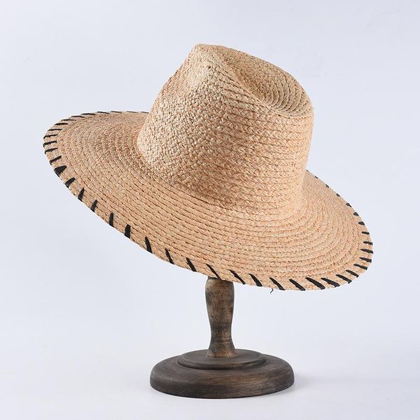 Straw Hat Lafite Female 2021 Spring And Summer Loose Jazz Beach Seaside Wide Brim Hats, Blue;gray
Straw Hat Lafite Female 2021 Spring And Summer Loose Jazz Beach Seaside Wide Brim Hats, Blue;gray