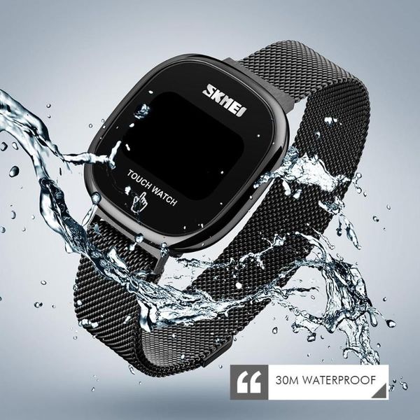 wristwatches skmei creative led touch screen men women digital watch luxury stainless steel clock waterproof relogio masculino, Slivery;brown
wristwatches skmei creative led touch screen men women digital watch luxury stainless steel clock waterproof relogio masculino, Slivery;brown
