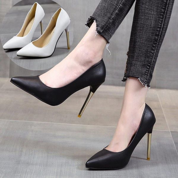 fashion classic ladies solid color high heels professional women's shallow mouth slip-on office formal wear pointed pu work shoe dress, Black
fashion classic ladies solid color high heels professional women's shallow mouth slip-on office formal wear pointed pu work shoe dress, Black