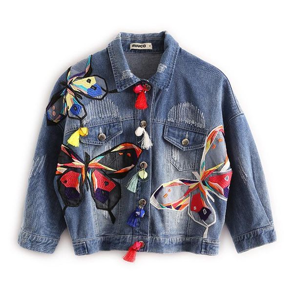 women's jackets arrival women's butterfly embroidery denim jacket women jeans coats lady's casual loose coat female fashion o, Black;brown
women's jackets arrival women's butterfly embroidery denim jacket women jeans coats lady's casual loose coat female fashion o, Black;brown